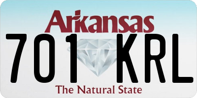 AR license plate 701KRL