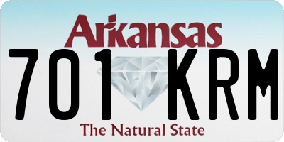 AR license plate 701KRM
