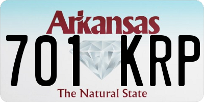 AR license plate 701KRP