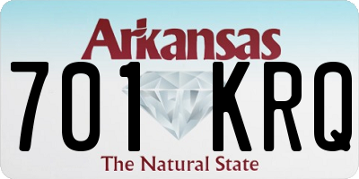 AR license plate 701KRQ