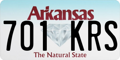AR license plate 701KRS