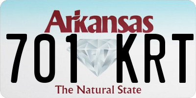 AR license plate 701KRT