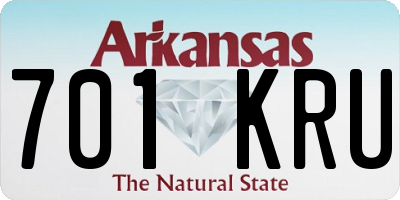 AR license plate 701KRU
