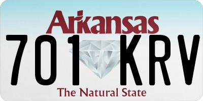 AR license plate 701KRV