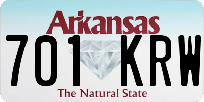 AR license plate 701KRW