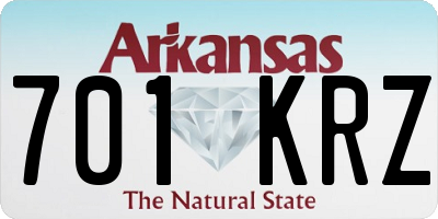 AR license plate 701KRZ
