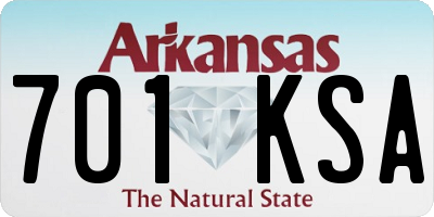 AR license plate 701KSA