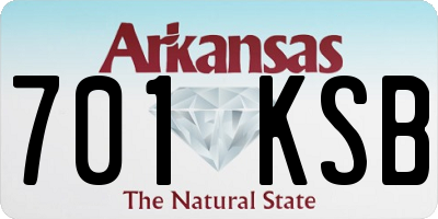 AR license plate 701KSB