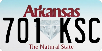 AR license plate 701KSC