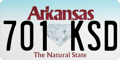 AR license plate 701KSD