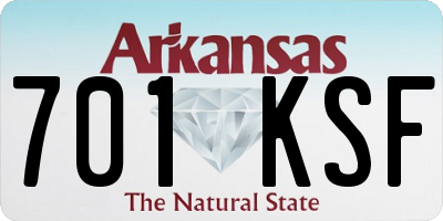 AR license plate 701KSF