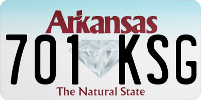AR license plate 701KSG