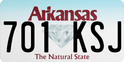 AR license plate 701KSJ