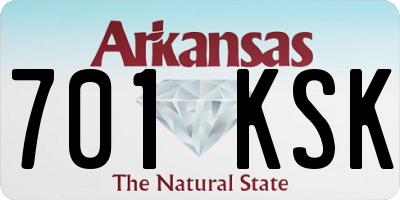 AR license plate 701KSK