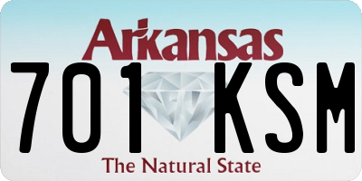 AR license plate 701KSM