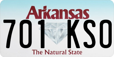 AR license plate 701KSO