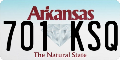 AR license plate 701KSQ