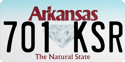 AR license plate 701KSR