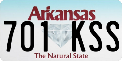 AR license plate 701KSS
