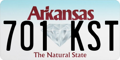 AR license plate 701KST