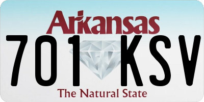 AR license plate 701KSV