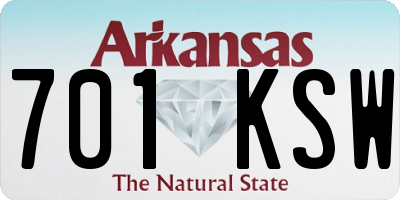 AR license plate 701KSW