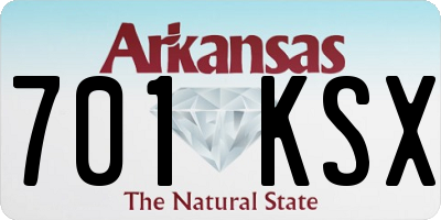 AR license plate 701KSX