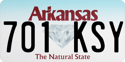 AR license plate 701KSY