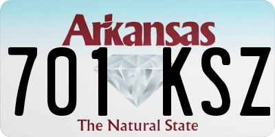 AR license plate 701KSZ