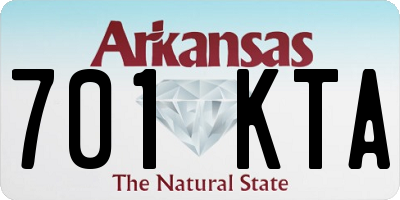 AR license plate 701KTA