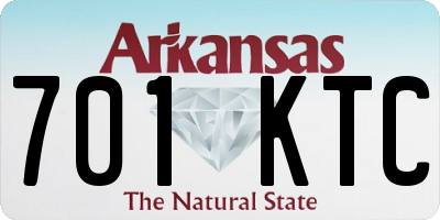 AR license plate 701KTC