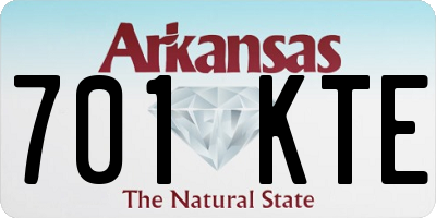 AR license plate 701KTE