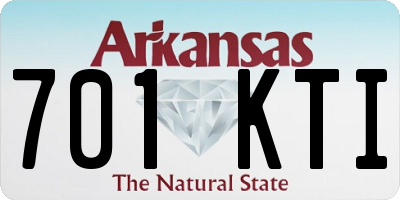 AR license plate 701KTI