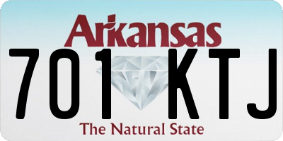 AR license plate 701KTJ