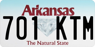 AR license plate 701KTM