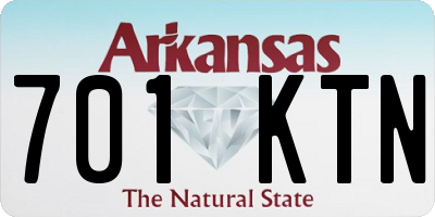 AR license plate 701KTN