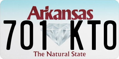 AR license plate 701KTO