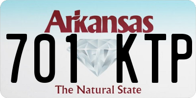 AR license plate 701KTP