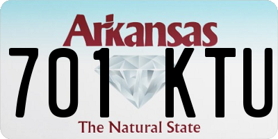 AR license plate 701KTU