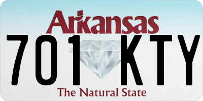 AR license plate 701KTY