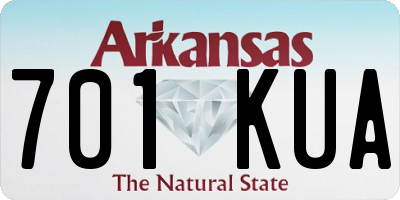 AR license plate 701KUA
