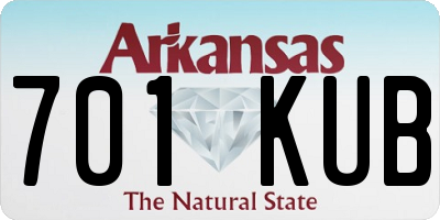 AR license plate 701KUB