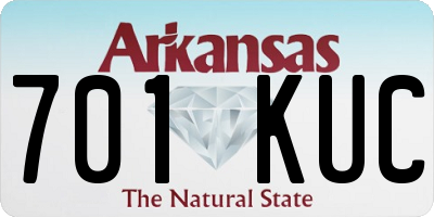 AR license plate 701KUC