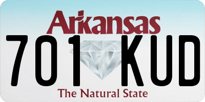 AR license plate 701KUD