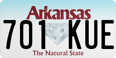 AR license plate 701KUE