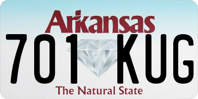 AR license plate 701KUG