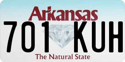 AR license plate 701KUH