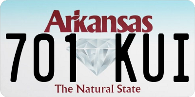AR license plate 701KUI