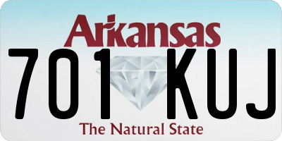 AR license plate 701KUJ