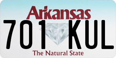 AR license plate 701KUL
